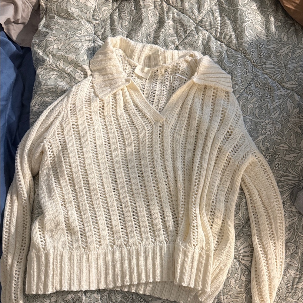 Cyrus Cream Cowl Neck Sweater